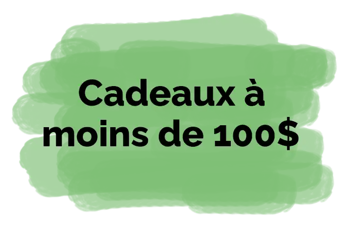 cadeaux à moins de 100$