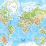 Carte du monde en relief