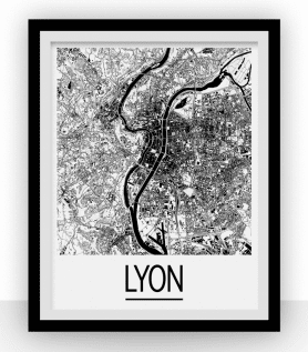 Carte de Lyon – Style Art Déco