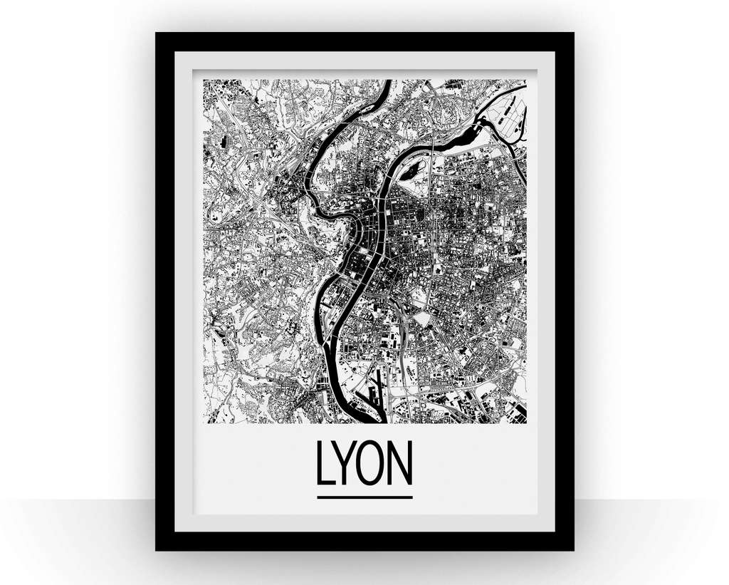 Carte de Lyon – Style Art Déco