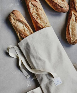 sac à pain baguette en coton