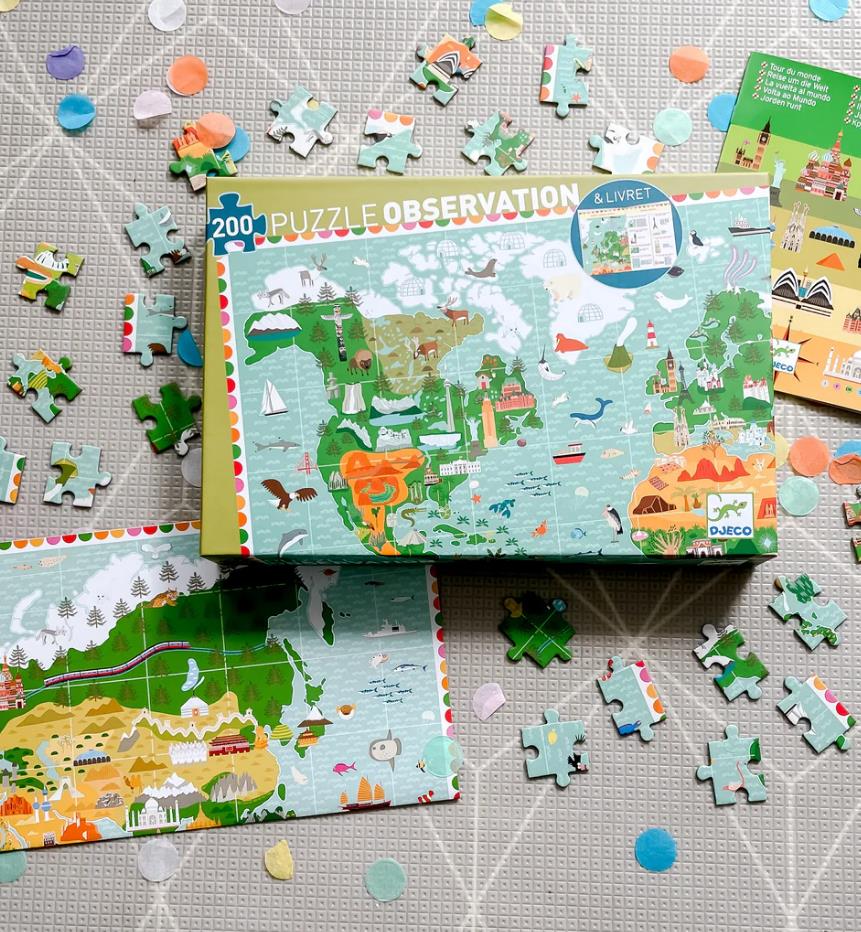 Casse-tête pour enfant 200 pièces – Carte du monde