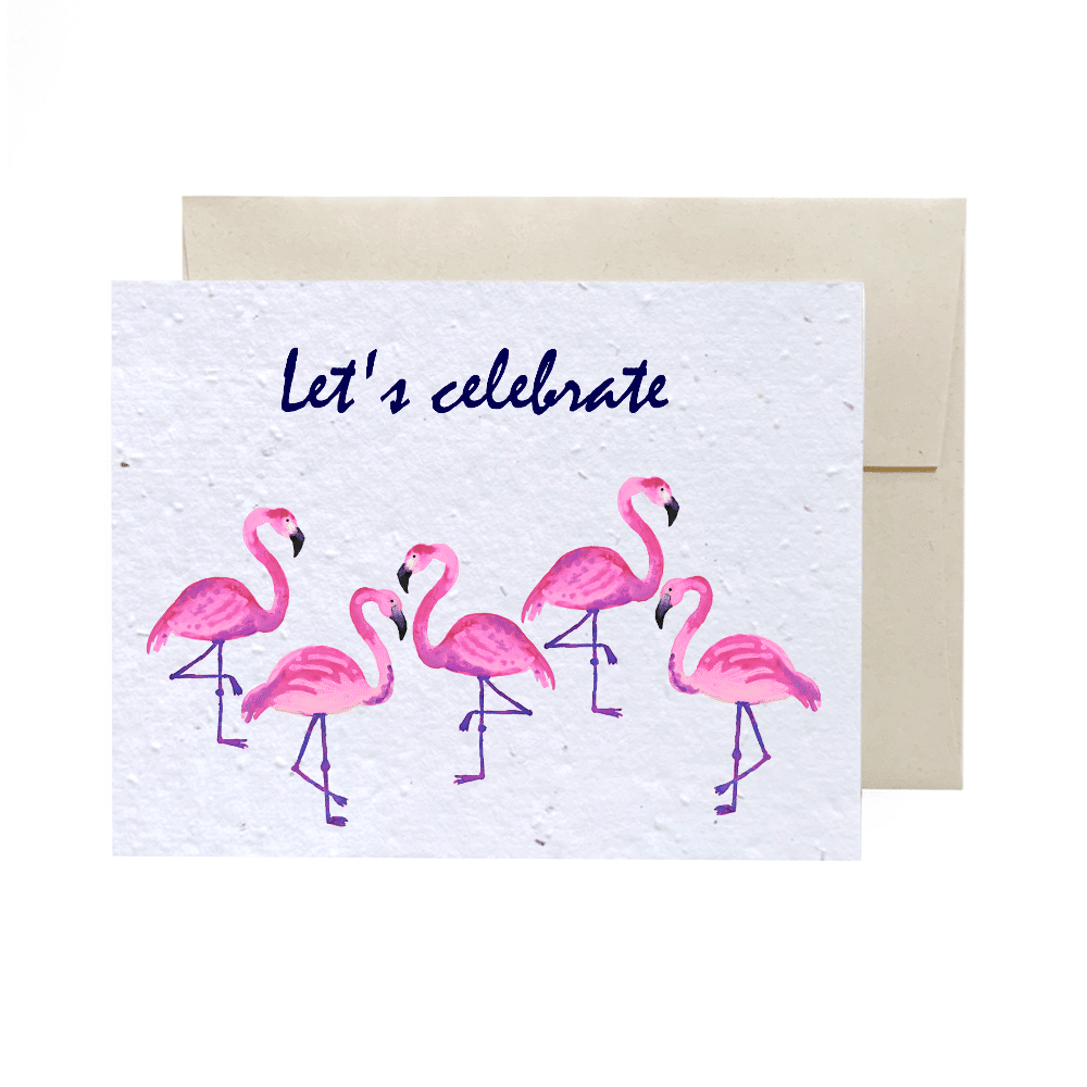 Carte De Souhaits A Planter Flamants Roses Idee Cadeau Quebec Carte De Souhaits A Planter Flamants Roses Idee Cadeau Quebec