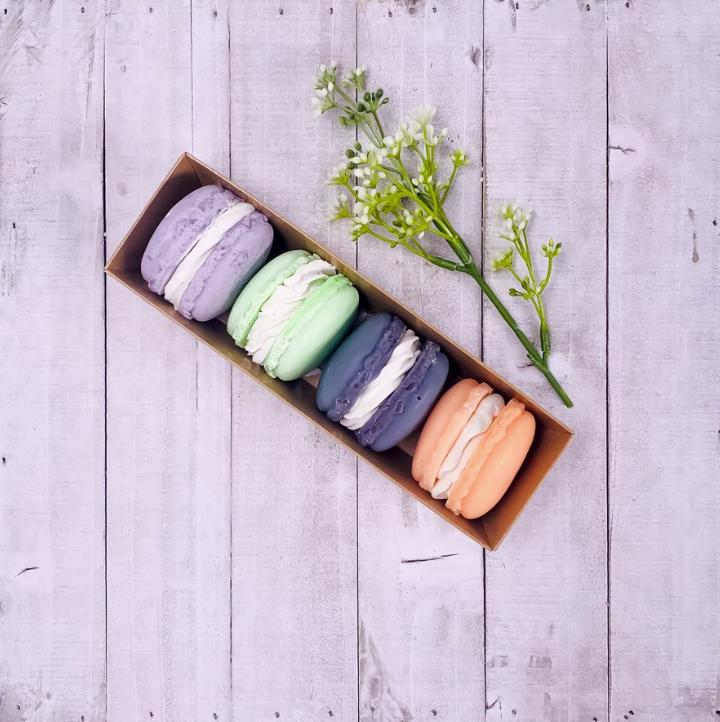 Savons artisanaux – Coffret de 4 macarons