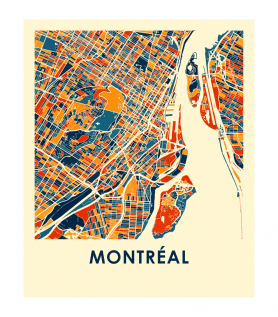 Affiche – Montréal style chroma