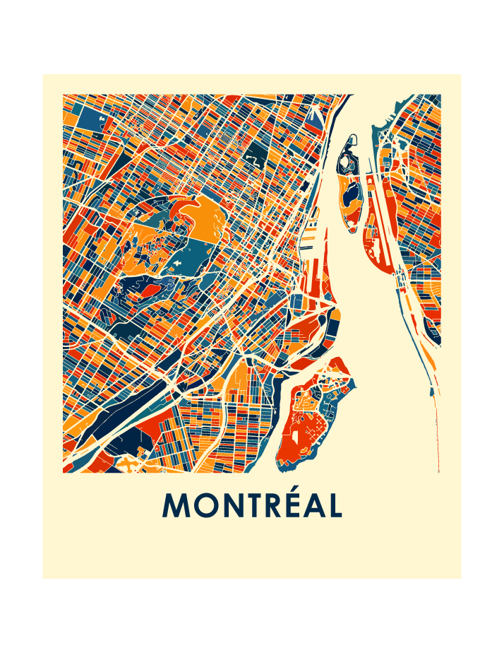 Cliquez ici pour acheter Affiche – Montréal style chroma