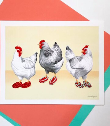 Affiche – Poulets en pantoufles phentex