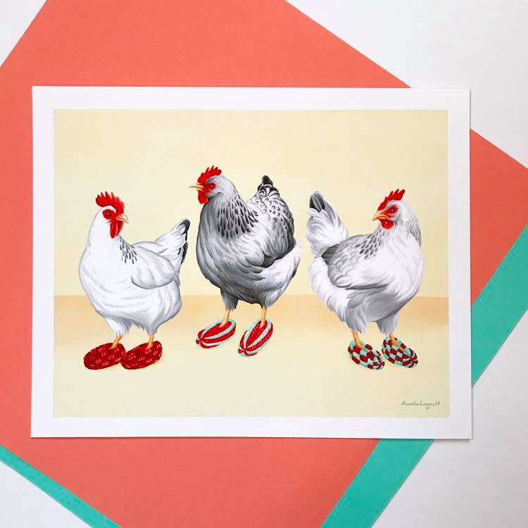 Affiche – Poulets en pantoufles phentex