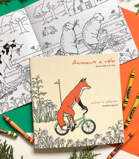 Cahier à colorier – Animaux à vélo