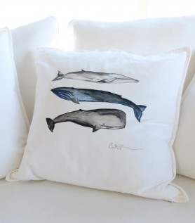Coussin – 3 baleines