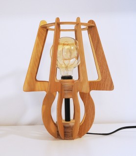 Lampe de table en bois- Merisier & Chêne