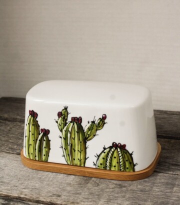 Beurrier cactus avec base en bambou