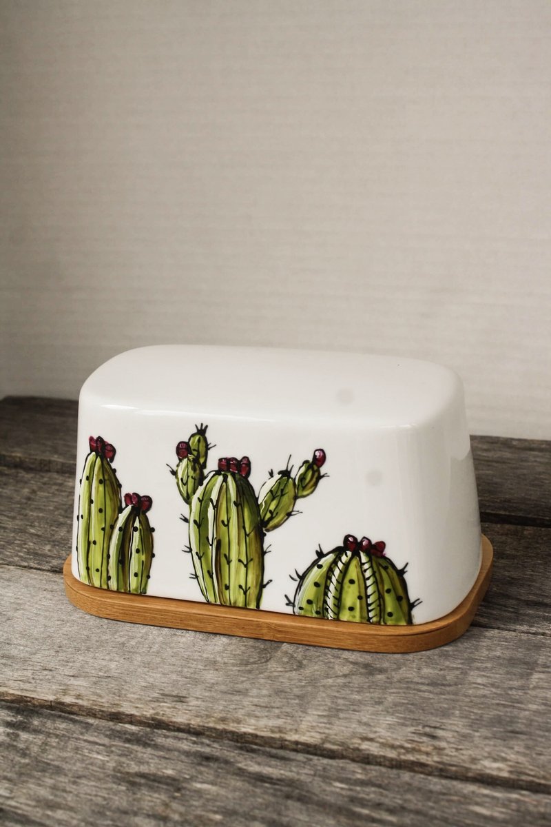 Beurrier cactus avec base en bambou