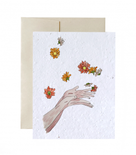 Carte à planter – Lancer des fleurs