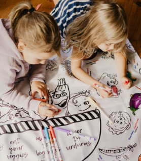 Nappe éducative à colorier – Les légumes