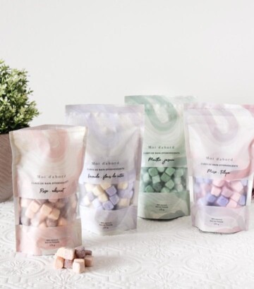 Cubes de bain effervescents