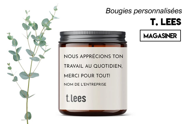 Bougie avec message personnalisé