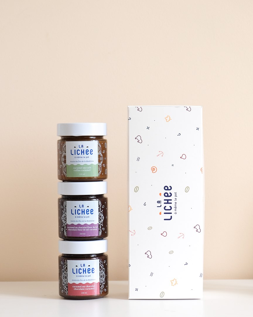 Coffret – Trio de caramels choco-café