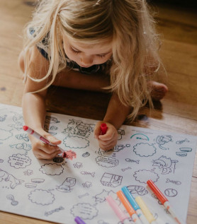 Napperon éducatif à colorier – Chats et chiens