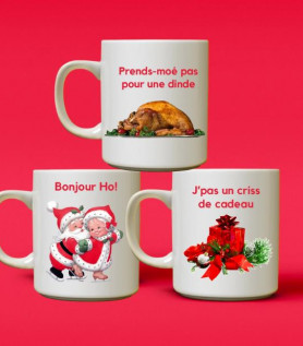 OUI MANON – Ensemble de 3 tasses de Noël