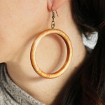 Boucles d'oreilles - Merisier