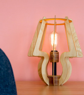 Lampe de table en bois- Merisier & Chêne