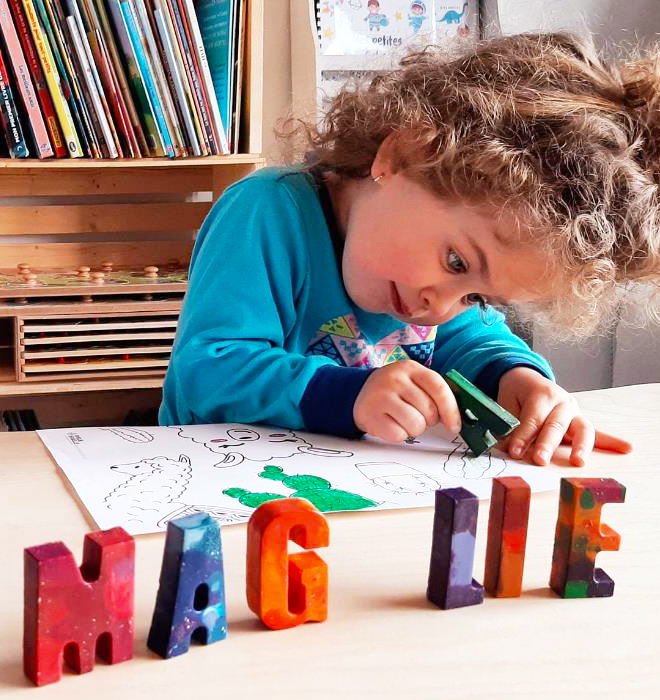 Crayons de cire personnalisés – Prénom de l’enfant