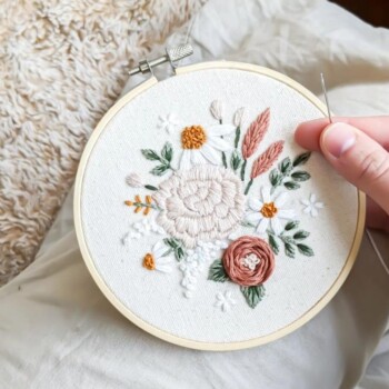Kit de broderie DIY – Fleurs du printemps