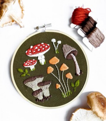 Kit de broderie DIY – Champignons