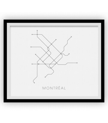 Affiche – Carte du Métro de Montréal