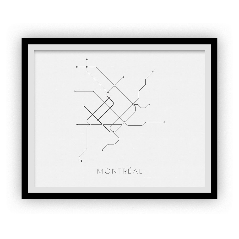 Affiche – Carte du Métro de Montréal