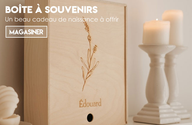 Boîte à souvenirs pour un nouveau bébé