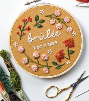 Kit de broderie DIY – Brûlée ben raide