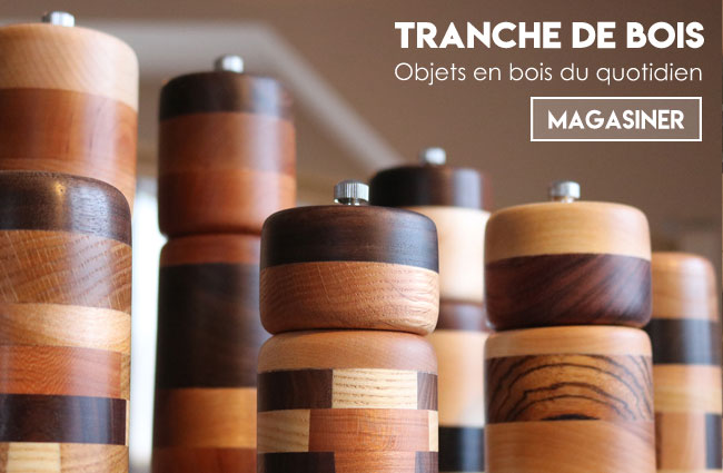 Accessoires de cuisine, salière et poivrière en bois