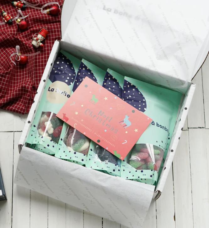 Boîte à bonbons de Noël boîte-cadeau en papier boîte-cadeau de