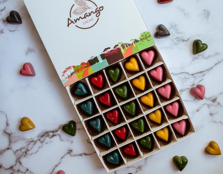 Chocolats en forme de cœur pour la Saint-Valentin