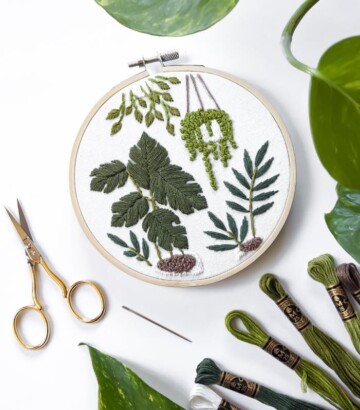 Kit de broderie DIY – Plantes d’intérieur