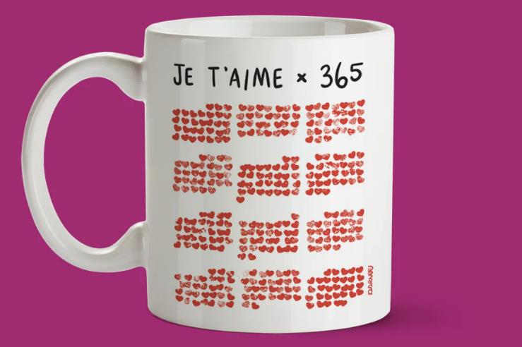 Tasse je t'aime pour les amoureux