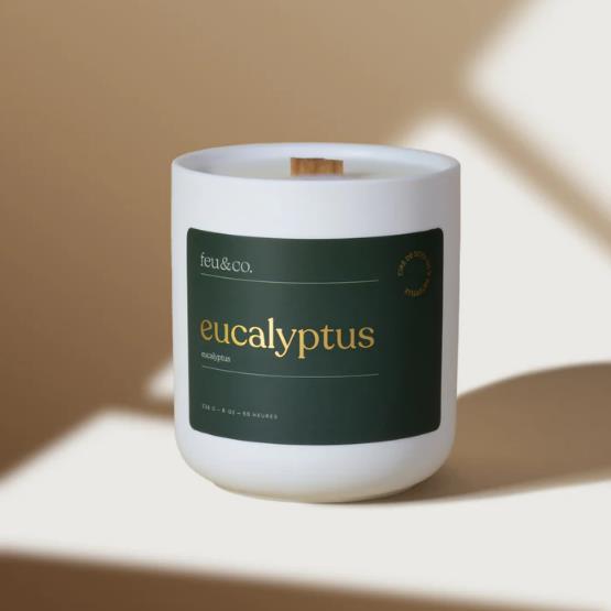 Bougie de soya à l'eucalyptus