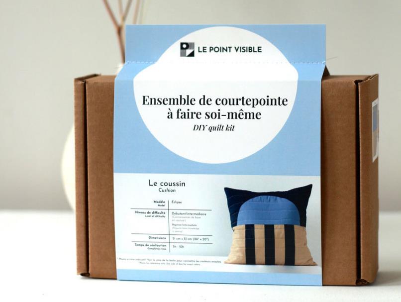 Boîte de fabrication d'un oreiller en courte-pointe maison