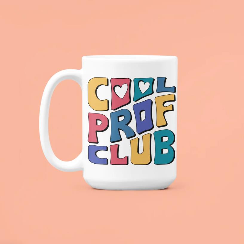 Tasse cool prof club à offrir en cadeau à un professeur