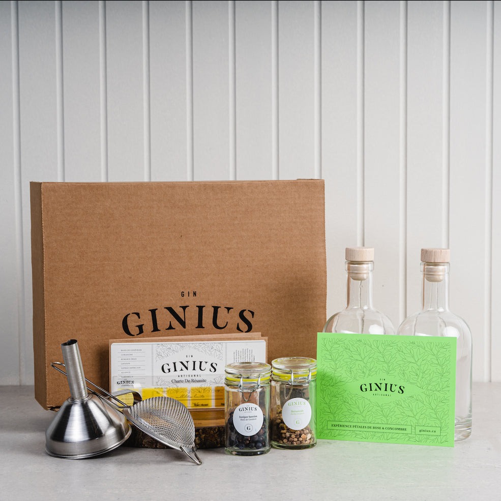 Coffret de Gin Maison - Pétales de rose & concombres