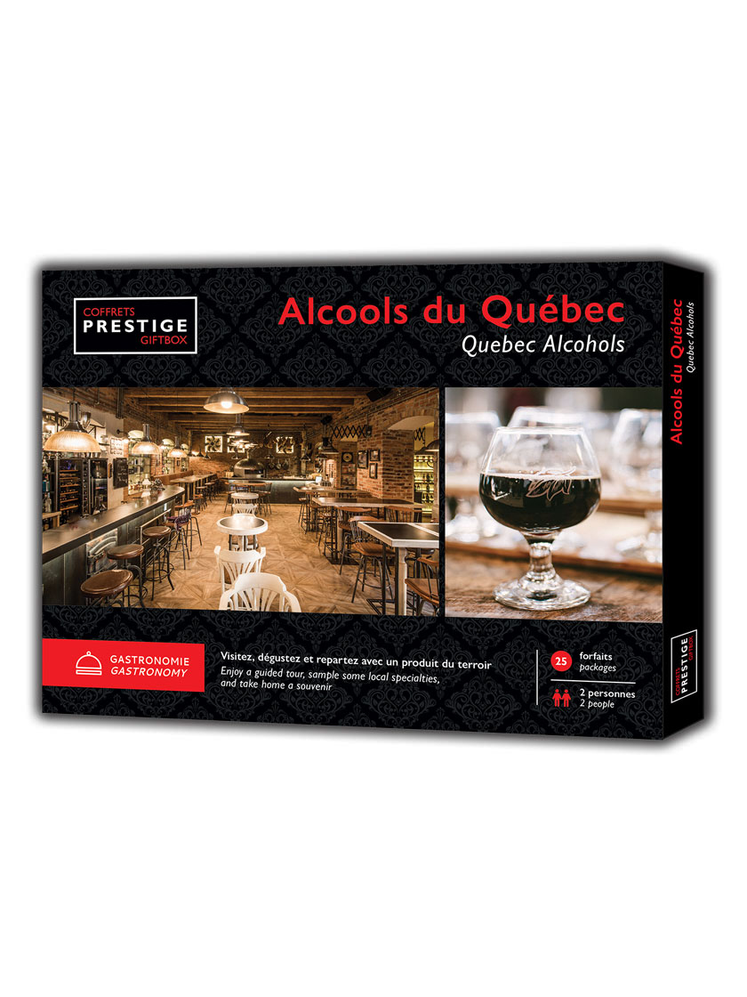 Coffret-cadeau : Boîte à vins du Québec de 2 bouteilles prestige