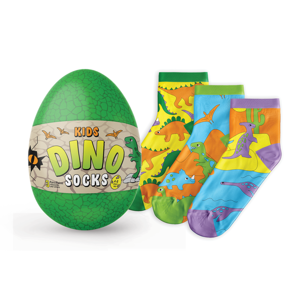 Trio de chaussettes dinosaures pour enfants