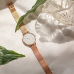 Montre à énergie solaire SOLIOS | Maille Or Rose