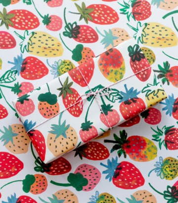 Papier d’emballage – Les fraises