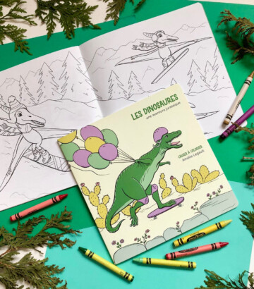Cahier à colorier – Les dinosaures