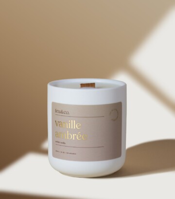 Bougie de soya – Vanille ambrée