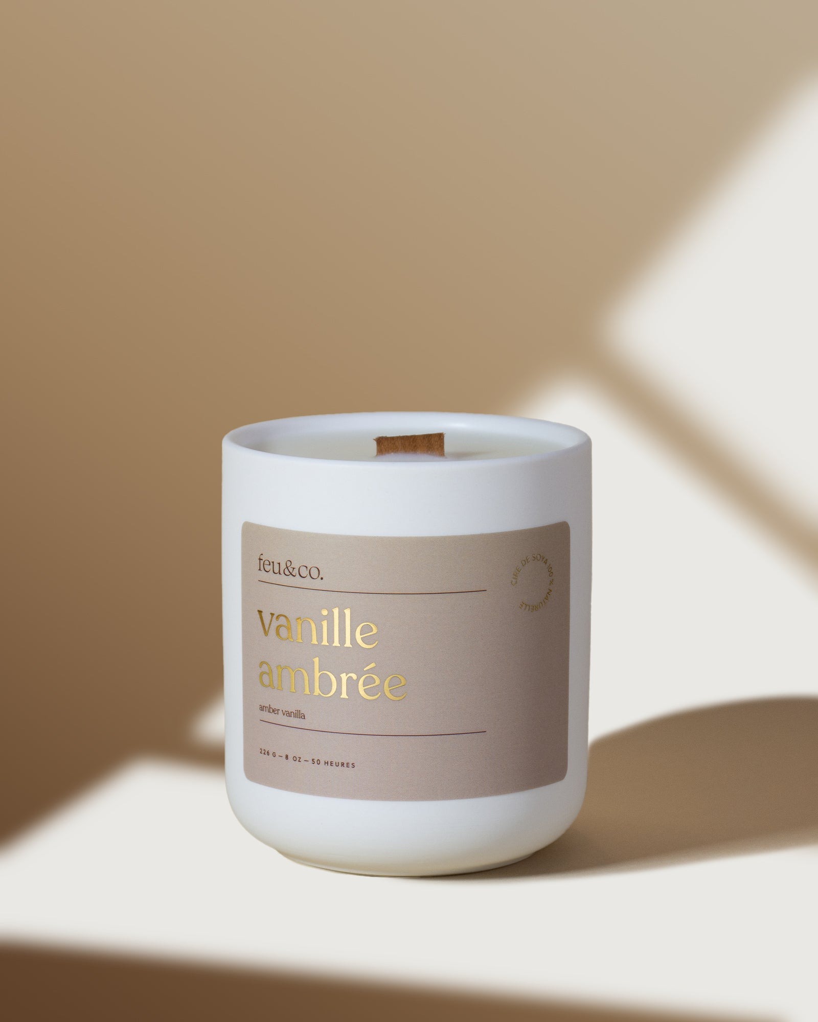 Bougie de soya – Vanille ambrée