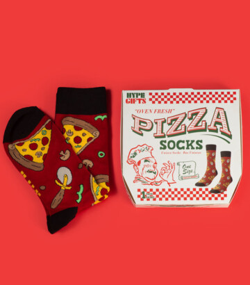 Chaussettes pizza sortie du four